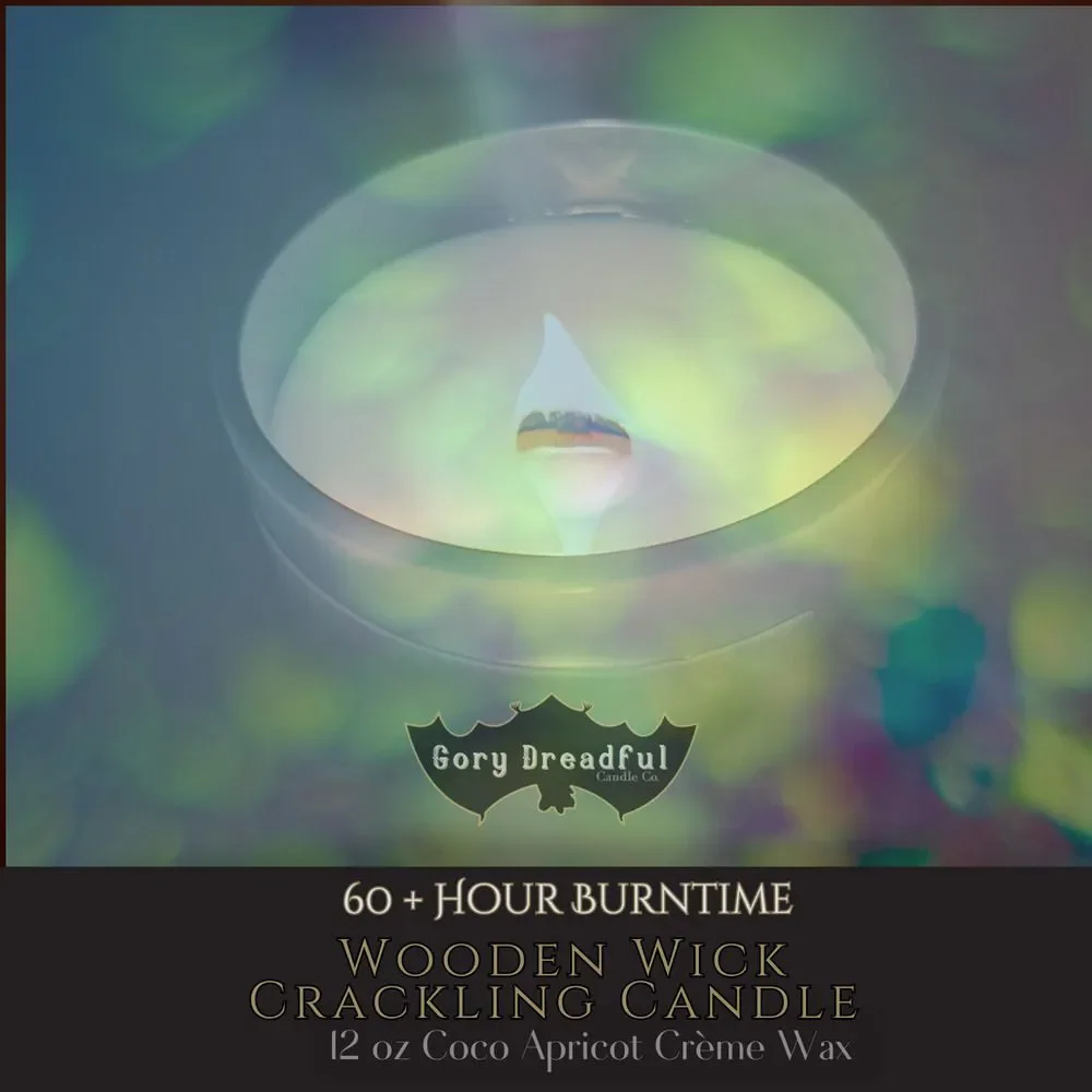 Edgar Allan Schmoe Crackling Wooden Wick Candle: Spicy Pumpkin Persimmon Scent
